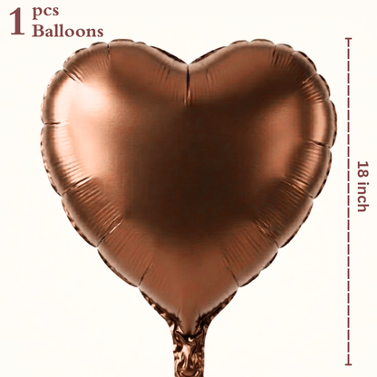 Heart Shaped Foil Balloon 1 Pc | Metallic Finish Romantic Balloon | Valentine, Anniversary & Proposal Decoration
