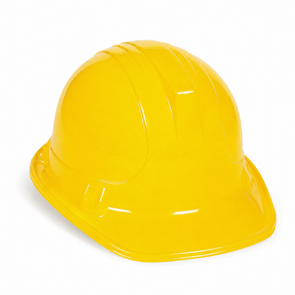 Under Construction Theme Yellow Party Hats - Pack of 4 | Builder Costume Hats for Kids Birthday & Role Play