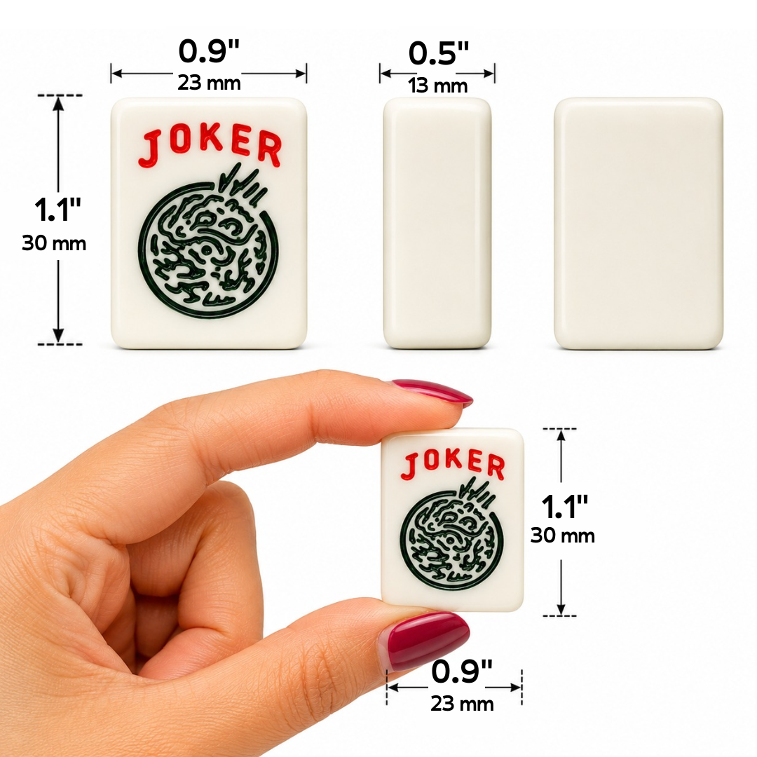 American Mahjong White Tiles Travel Set 30MM - 160 Tiles