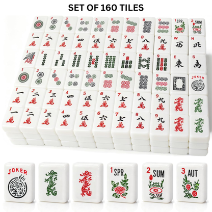 American Mahjong White Tiles Travel Set 30MM - 160 Tiles
