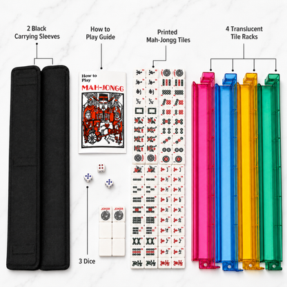 American Mahjong White Tiles Travel Set 30MM - 160 Tiles