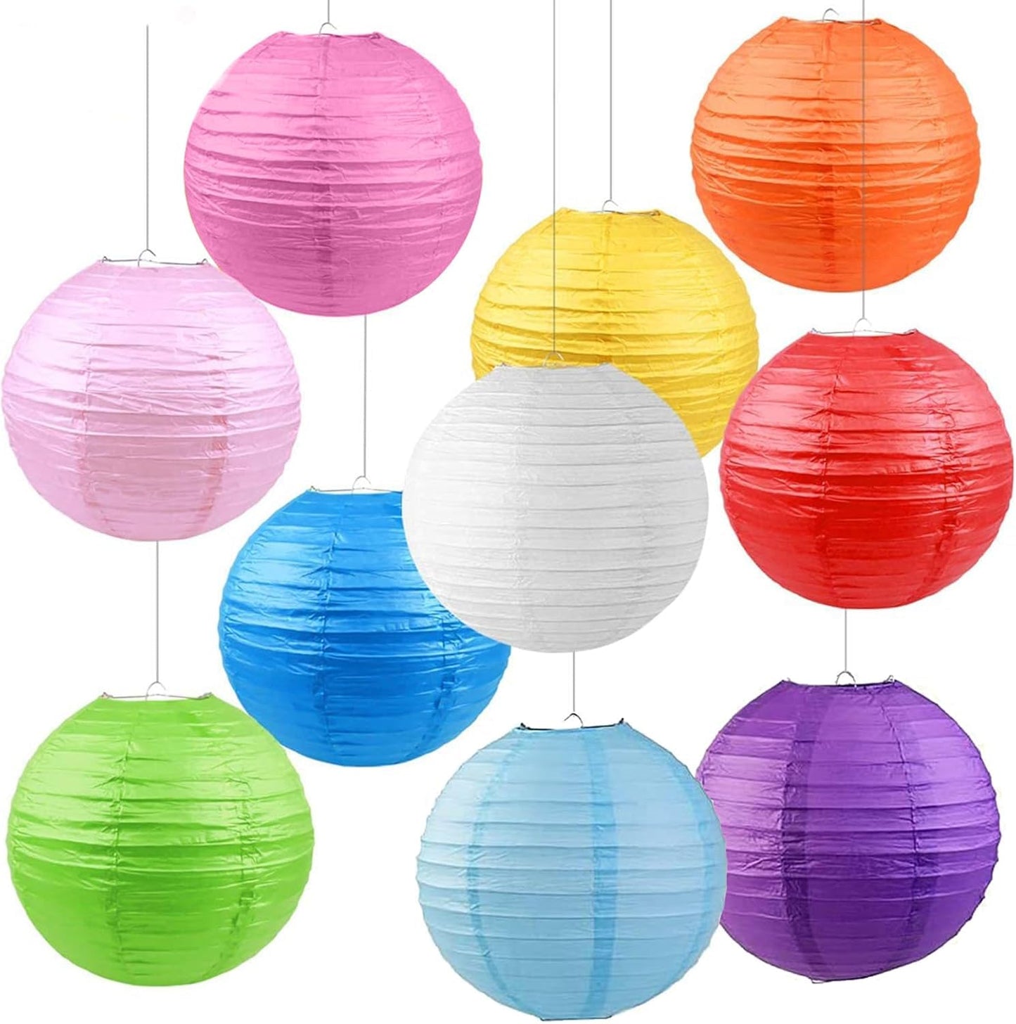 Multicolor Paper Lanterns - 5Pcs
