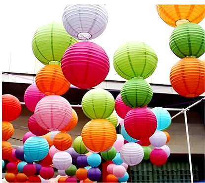 Multicolor Paper Lanterns - 5Pcs
