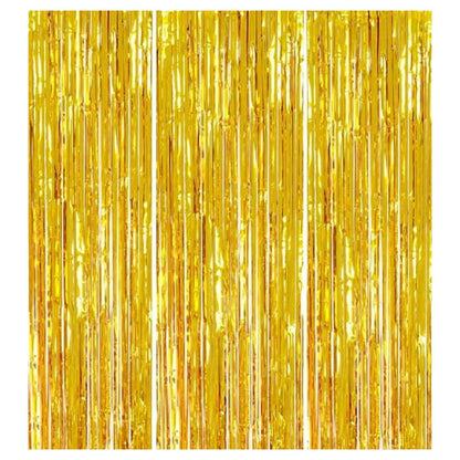 Wanna Party 2Pcs Golden Foil Curtain For Decoration