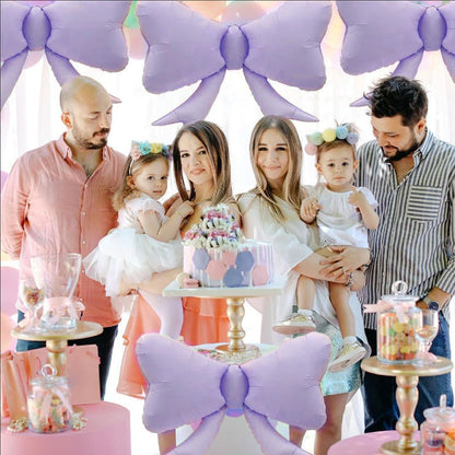 Pastel Purple Bow / Gift Ribbons Shaped Balloon - 30 inches - Helium Quality - 1PC