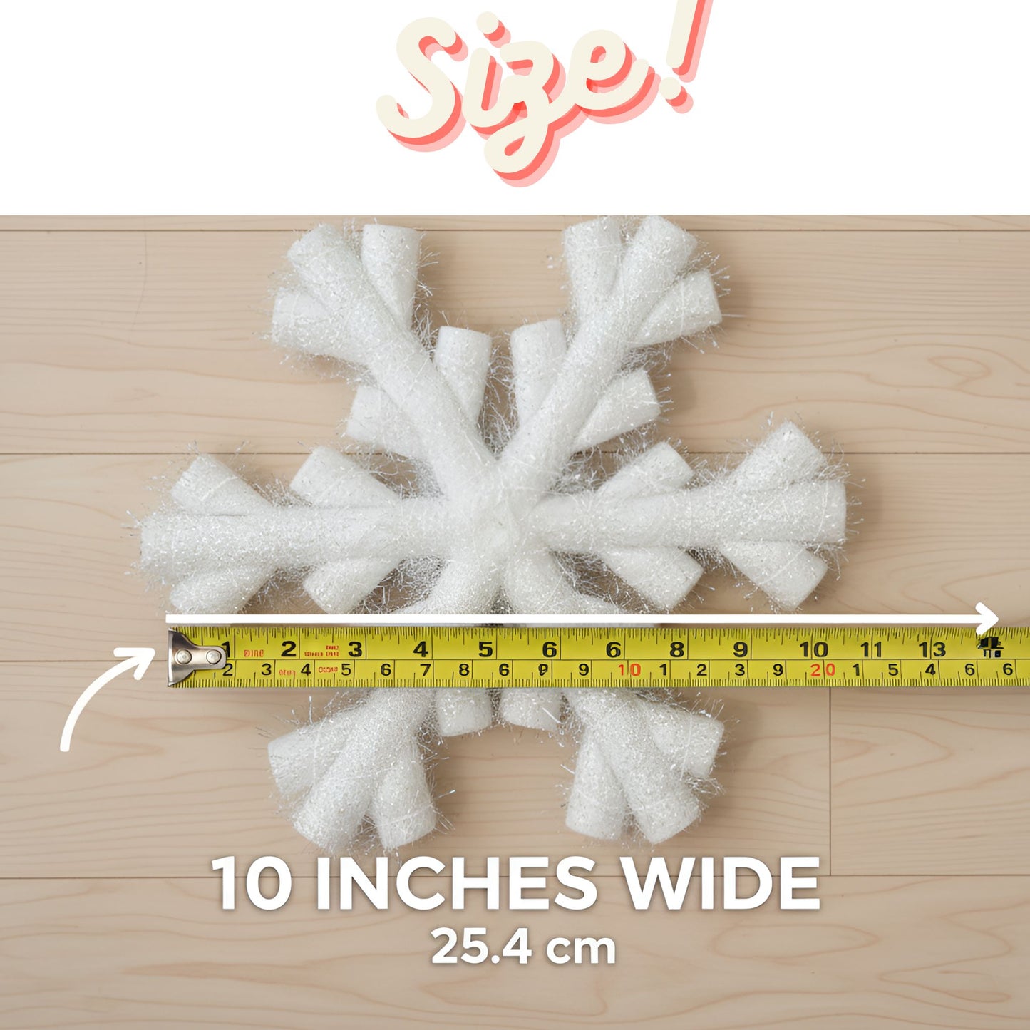 Foam Based Snow Flakes 10" - 1PC
