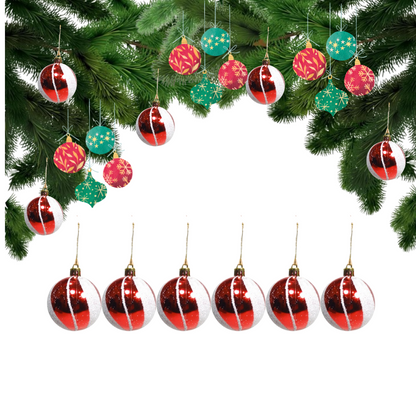 Christmas Glossy Balls for Xmas Tree Hanging Decoration - 5PC