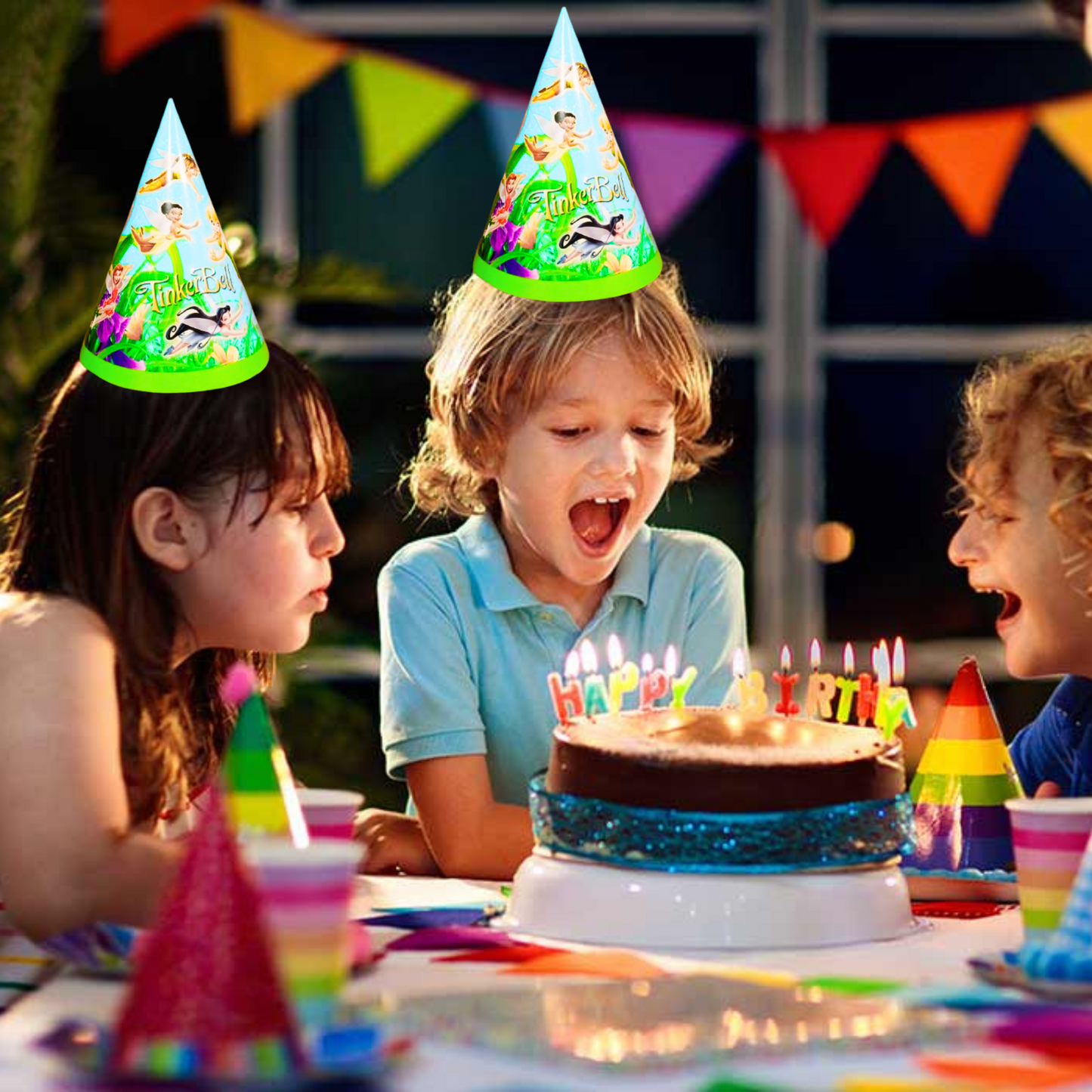 Tinker Bell Theme Party Birthday Has - 8PC