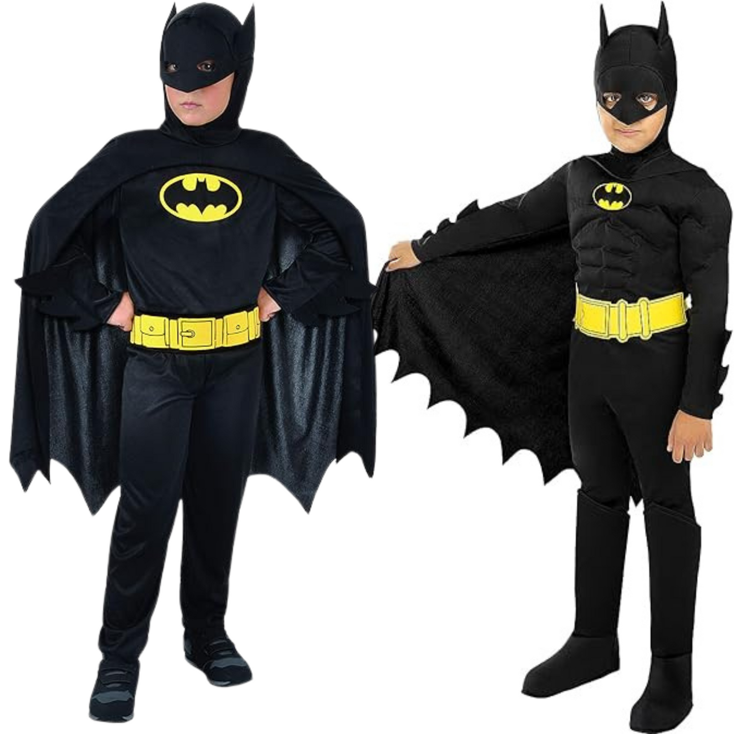 Deluxe Batman Muscular Costume w/Mask for Kids - Size L - Age 8 - 10 Year