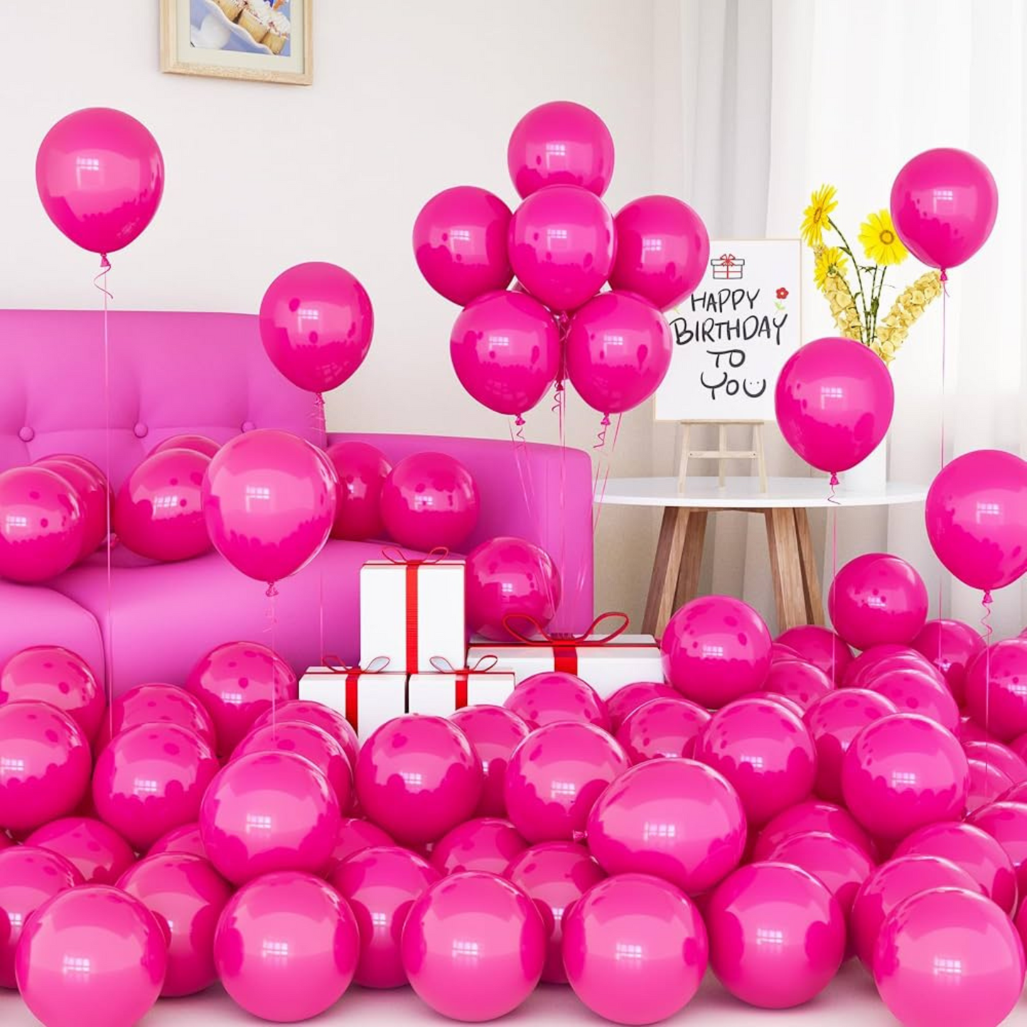 Hot Pink Latex Balloons 10" - Pack of 50 PC