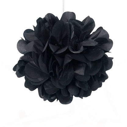 Black Fluffy Hanging Decor - 12 inches - 1PC