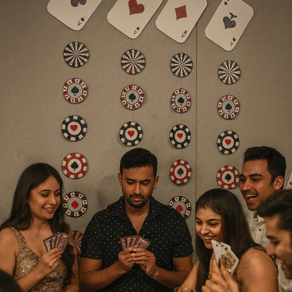 Card Party Hanging Decoration - 4PC