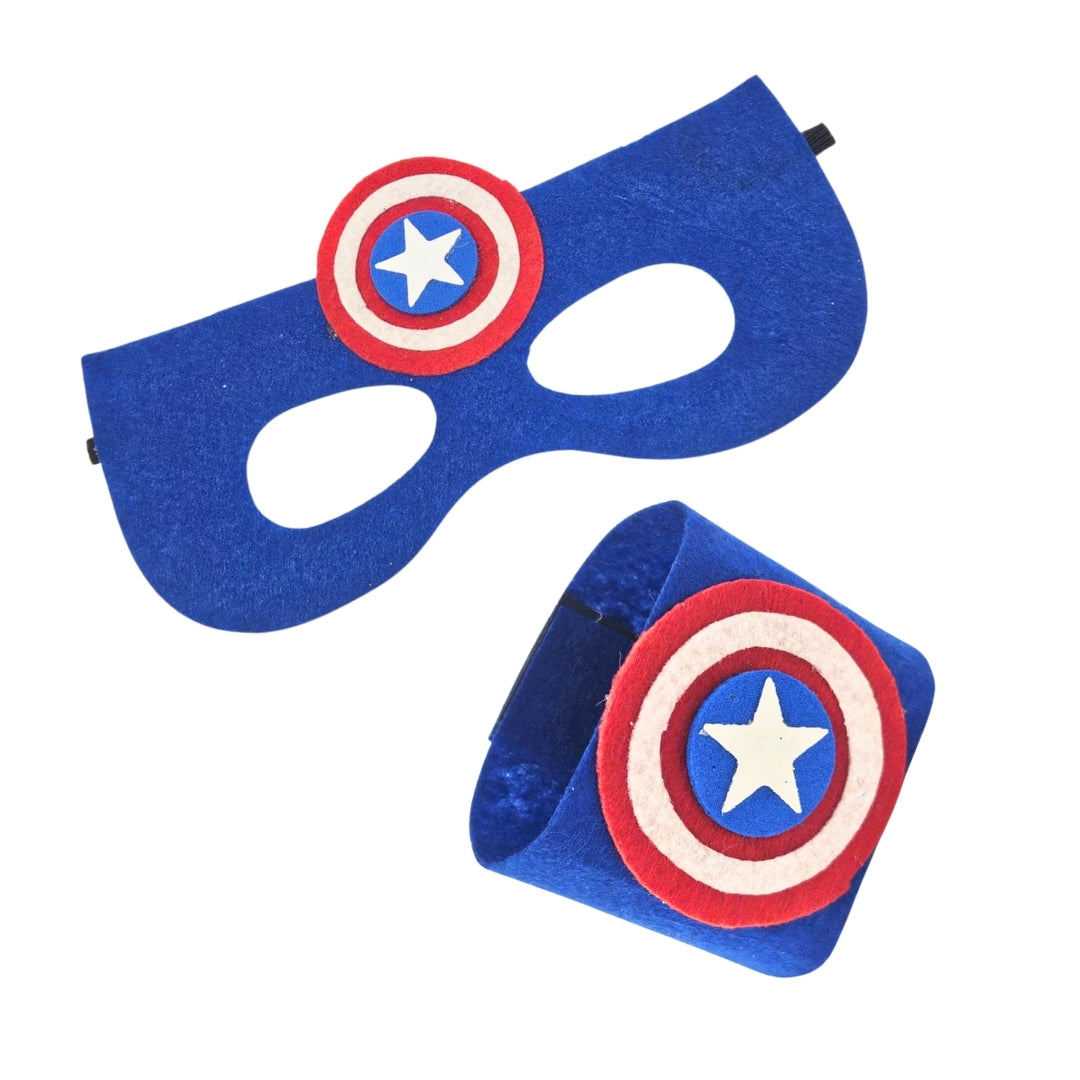 Captain American Eye Mask & Wrsit Band Set
