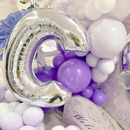 Letter C Silver Foil Balloon - 16 inches - 1PC