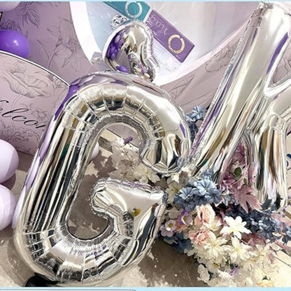 Letter G Silver Foil Balloon - 16 inches - 1PC