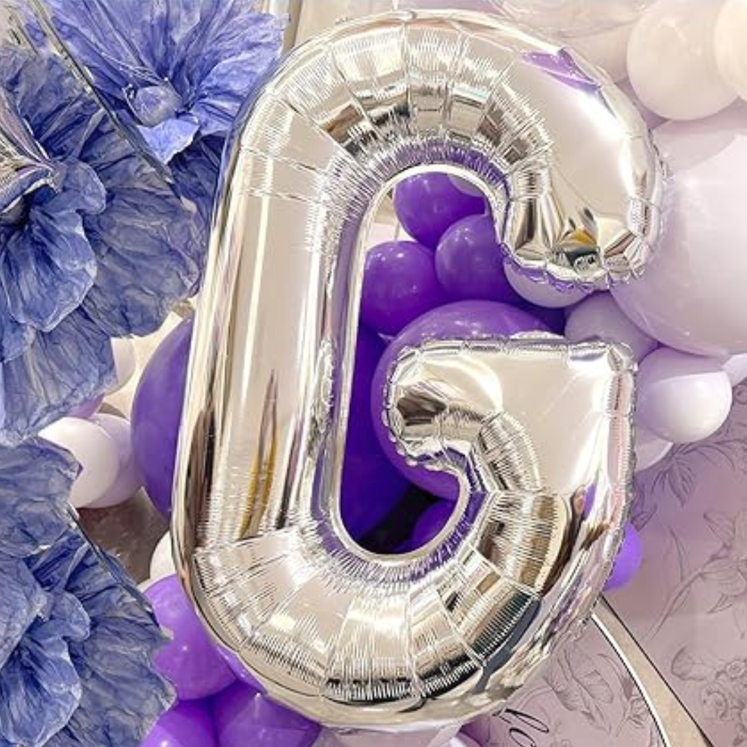 Letter G Silver Foil Balloon - 16 inches - 1PC