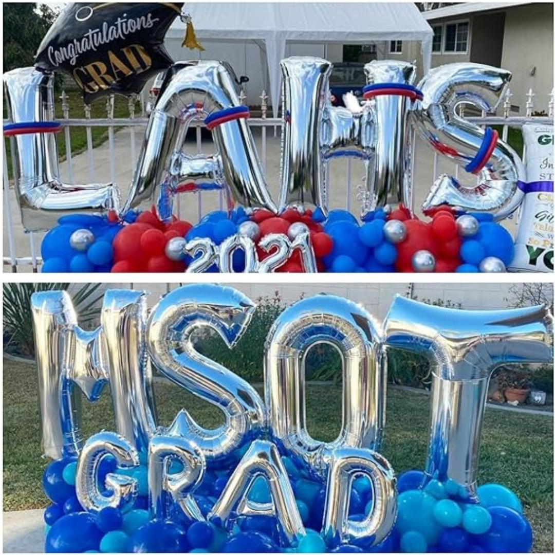 Letter S Silver Foil Balloon - 16 inches - 1PC