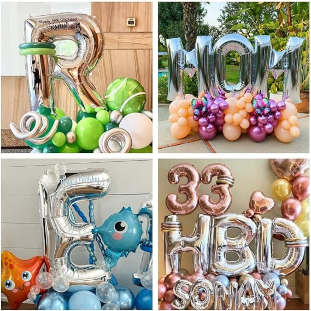 Letter S Silver Foil Balloon - 16 inches - 1PC