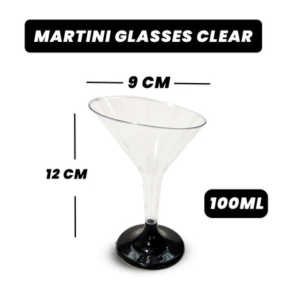 Martini Glasses Clear - 6PC - 100ML