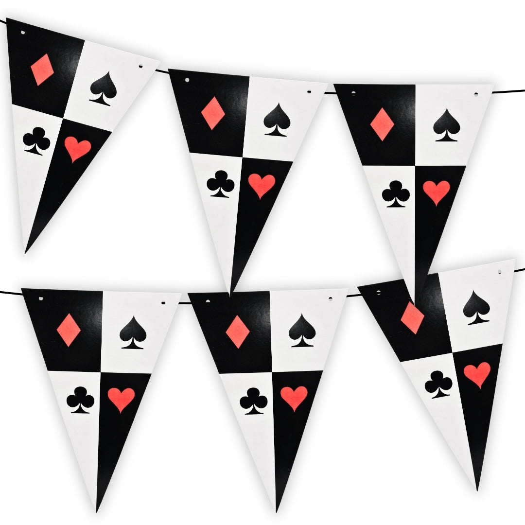 Card Party Casino Bunnting -Over 9Ft