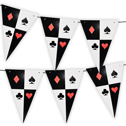 Card Party Casino Bunnting -Over 9Ft