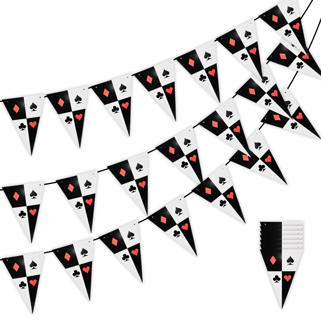 Card Party Casino Bunnting -Over 9Ft