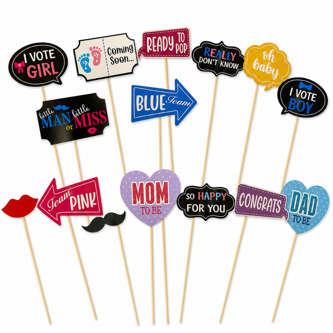 Baby Shower Photo Props - 15PC