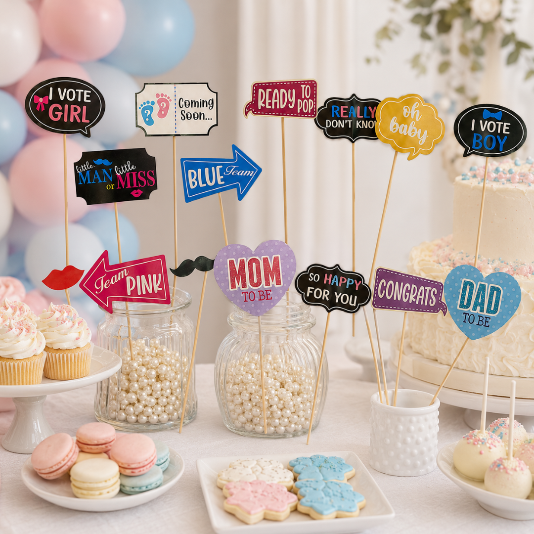 Baby Shower Photo Props - 15PC
