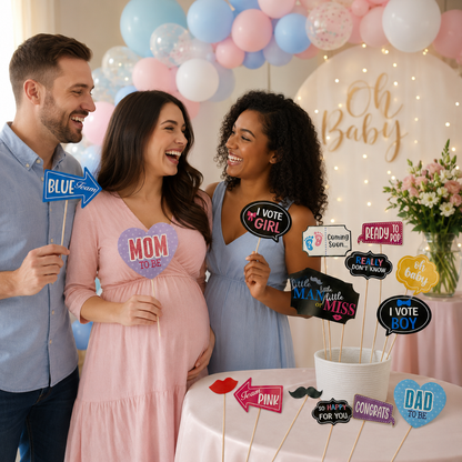 Baby Shower Photo Props - 15PC