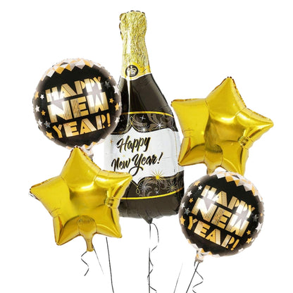 Happy New Year Foil Balloon - Set Of 5