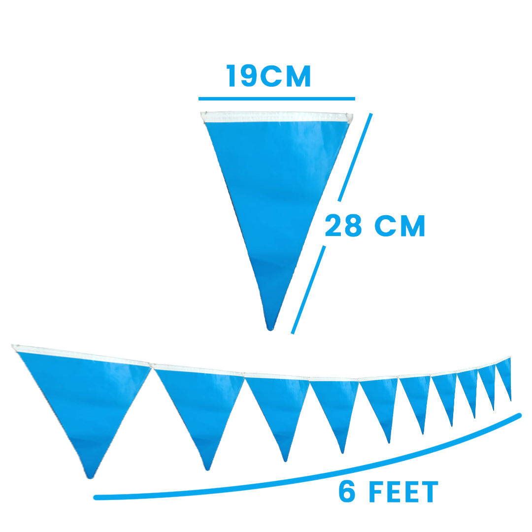 Flag Bunting Blue - Over 6Ft
