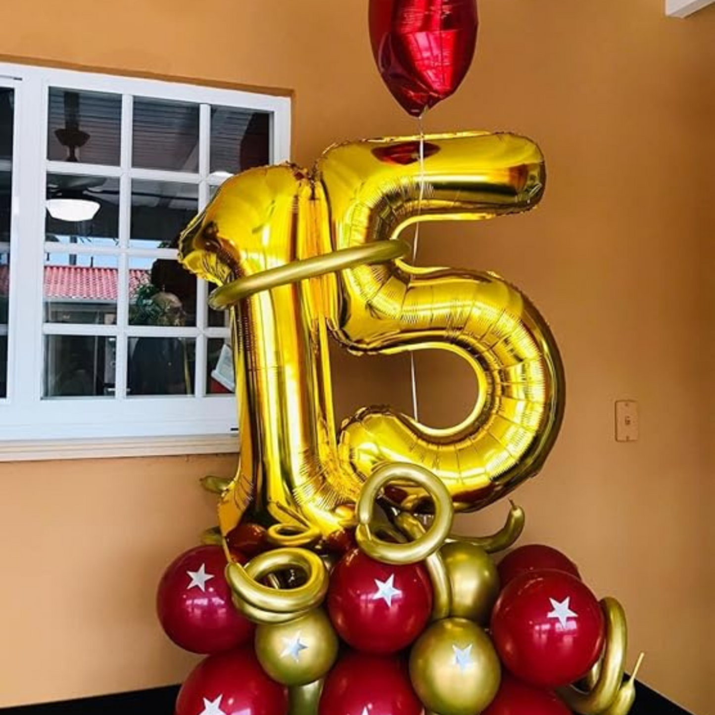 Numerical 5 Golden Balloon - 18 inches - 1PC