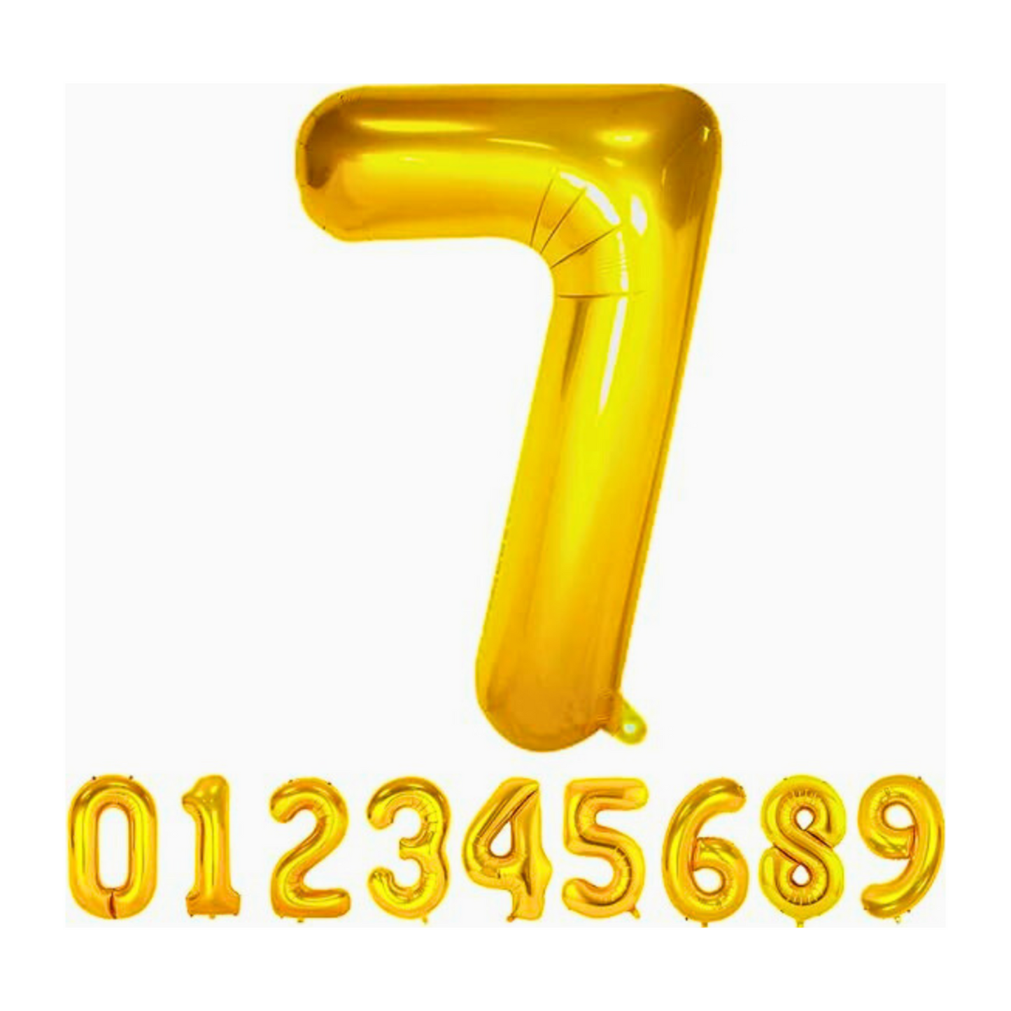 Numerical 7 18" Golden Balloon