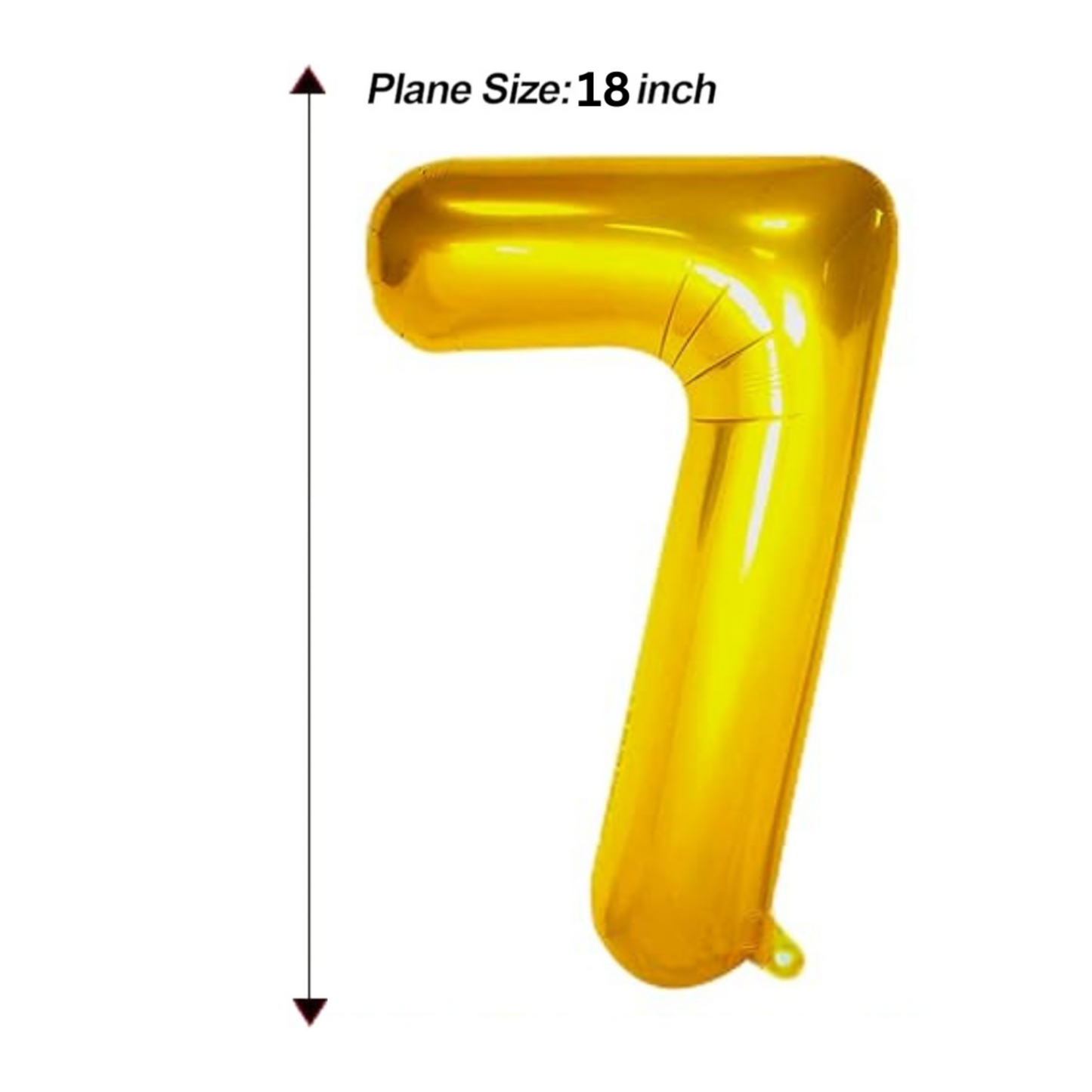 Numerical 7 18" Golden Balloon