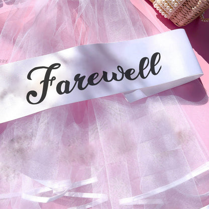 Farewell Sash White - 1PC