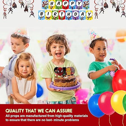 Superhero Theme Happy Birthday Decor Set - 35PC