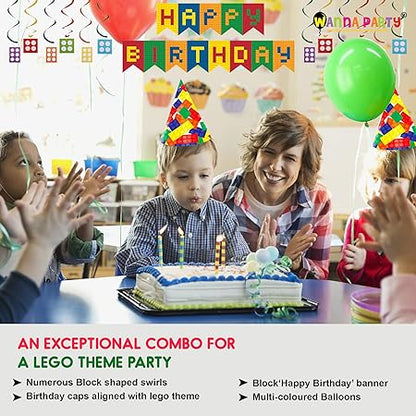 Lego Theme Happy Birthday Decor Set - 35PC