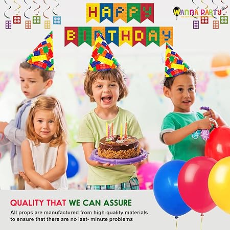 Lego Theme Happy Birthday Decor Set - 35PC