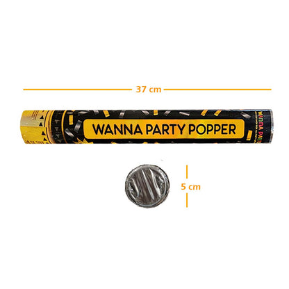 Party Popper  w/ Silver & Golden Confetti - 1PC