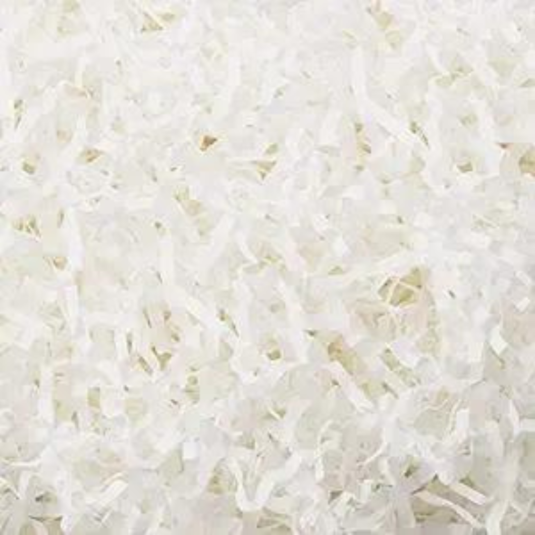Paper Shreds White for Gift Packing or Centerpiece Decorations - 50 Grams - 1PC