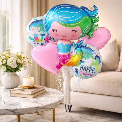 Mermaid Foil balloon Set Of 5