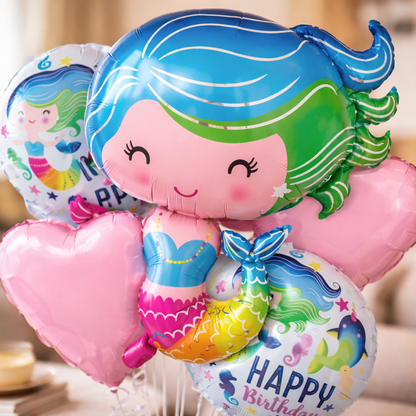Mermaid Foil balloon Set Of 5