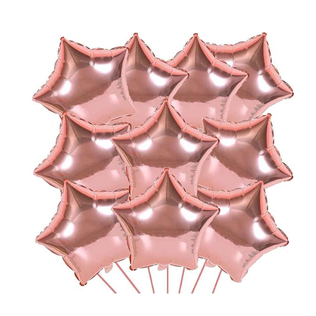 Rose Gold Star Shaped Balloon 18? - Set of 4PC
