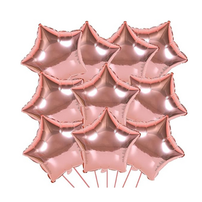 Rose Gold Star Shaped Balloon 18? - Set of 4PC