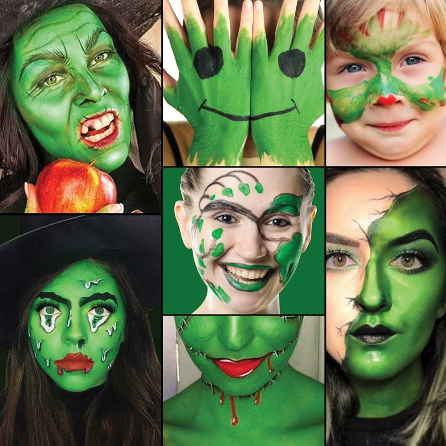 Green Face Paint Makeup - 1PC