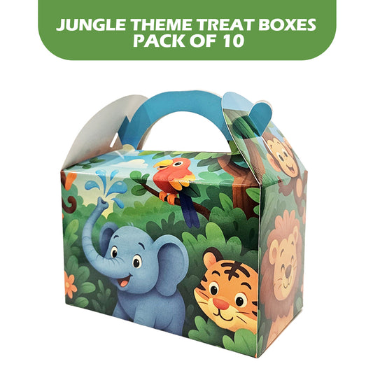 Wanna Party 10 Pack Jungle Safari Animals Party Favor Boxes Zoo Animals Theme Happy Birthday Treat Boxes Party Decorations Bags Candy Goodies Gift Boxes for Kids Party Supplies 6 x 3 x 3.5 Inches