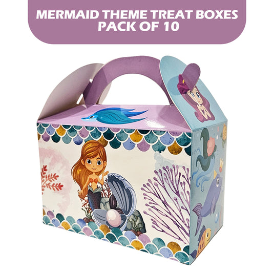 Wanna Party 10 Pack Mermaid Party Favor Treat Boxes