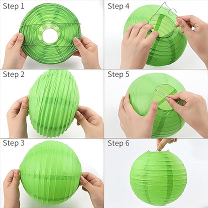 Multicolor Paper Lanterns - 5Pcs