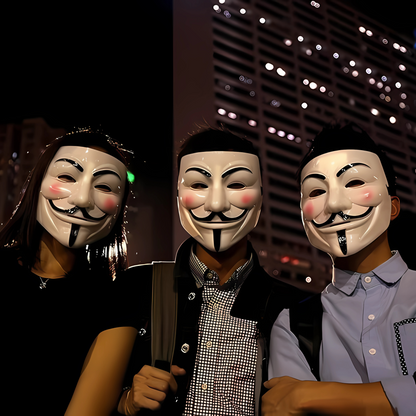 Anonymous Hacker Mask Set – Pack of 4