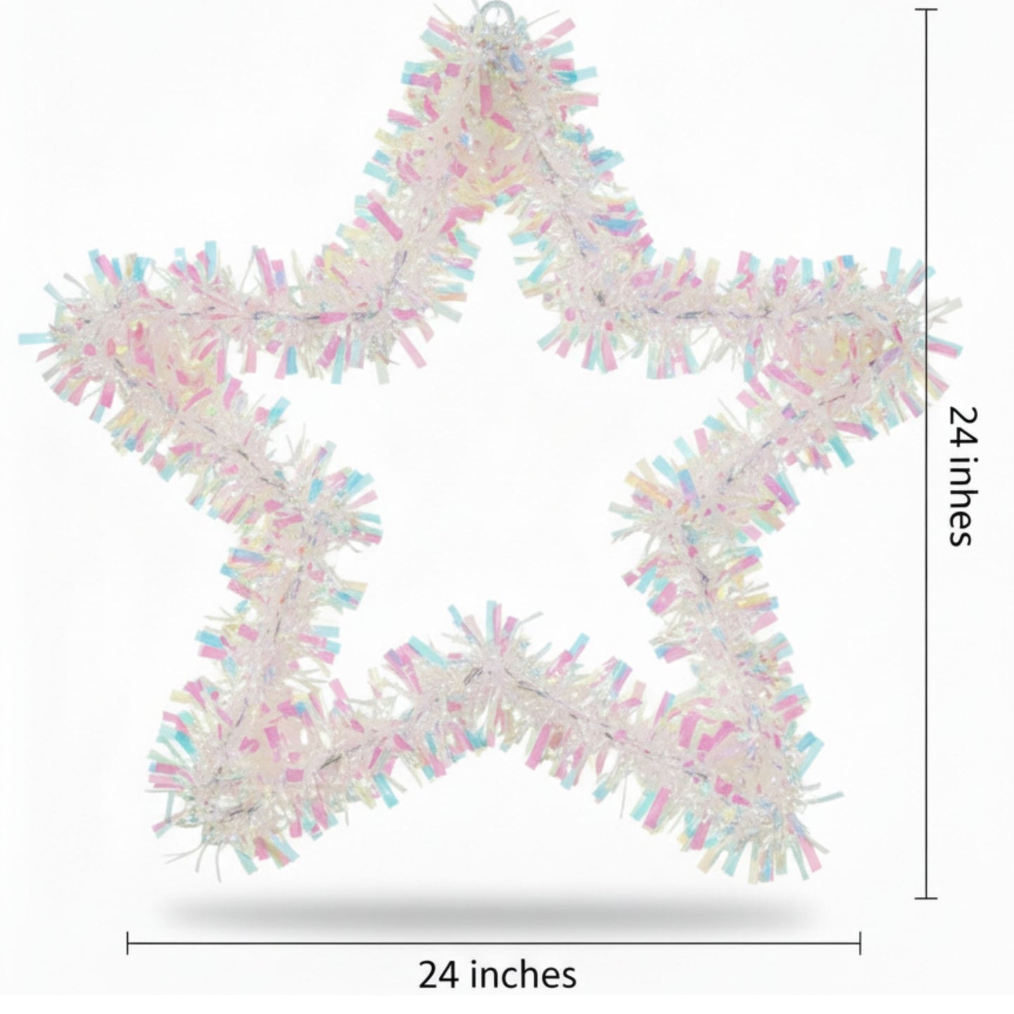 Iridiscent Star Shaped Wreath 24"